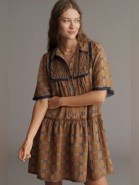 Pilcro Short-Sleeve Tunic Shirt Dress